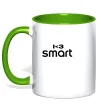 Чашка с цветной ручкой I <3 Smart Зеленый фото
