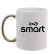 Чашка з кольоровою ручкою I <3 Smart Золото фото