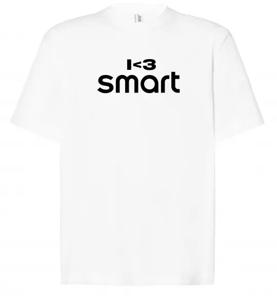 Футболка Оверсайз I <3 Smart Білий фото