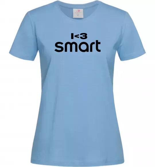 Жіноча футболка I <3 Smart Блакитний фото