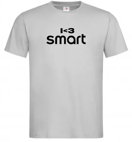 Мужская футболка I <3 Smart Серый фото