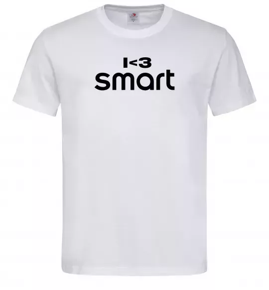 Мужская футболка I <3 Smart Белый фото