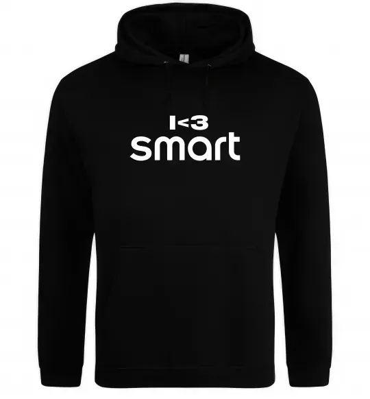 Женская толстовка (худи) I <3 Smart Черный фото