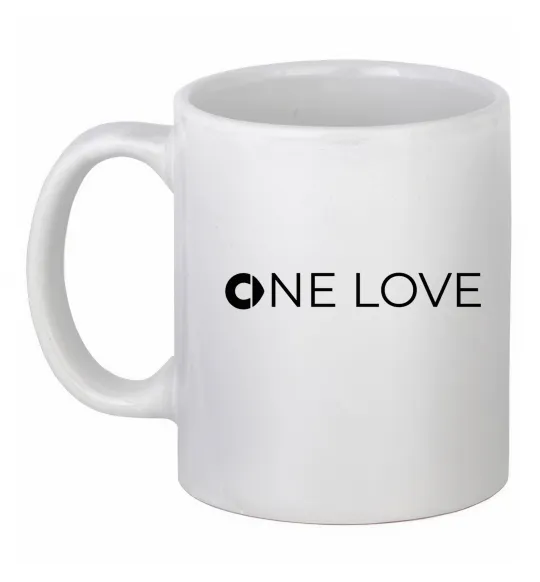 Чашка керамічна Smart one love Білий фото