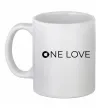 Чашка керамічна Smart one love Білий фото