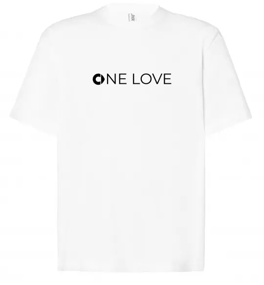 Футболка Оверсайз Smart one love Белый фото
