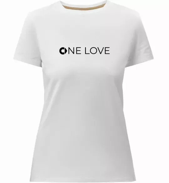 Женская премиум футболка Smart one love Белый фото