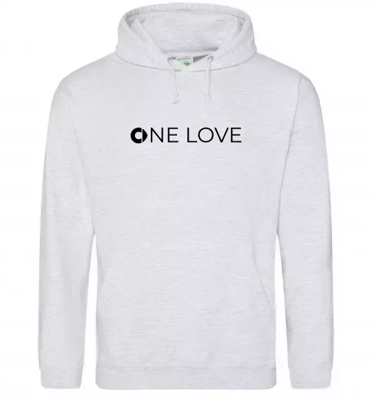 Чоловіча толстовка (худі) Smart one love Сірий меланж фото