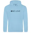 Мужская толстовка (худи) Smart one love Голубой фото