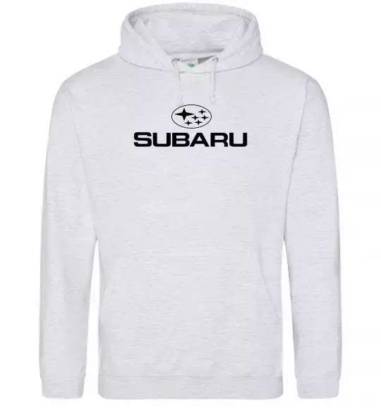 Мужская толстовка (худи) Subaru Серый меланж фото