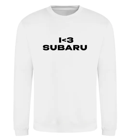 Свитшот I <3 Subaru Белый фото