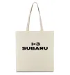 Эко-сумка I <3 Subaru Бежевый фото