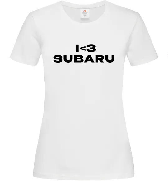 Женская футболка I <3 Subaru Белый фото