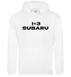 Мужская толстовка (худи) I <3 Subaru Белый фото