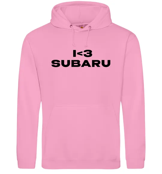 Жіноча толстовка (худі) I <3 Subaru Рожевий фото