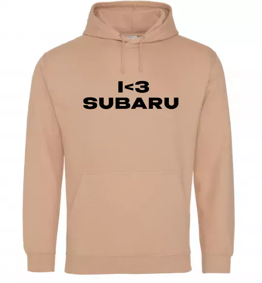Женская толстовка (худи) I <3 Subaru Песочный фото