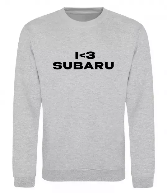 Свитшот I <3 Subaru Серый меланж фото