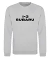 Свитшот I <3 Subaru Серый меланж фото