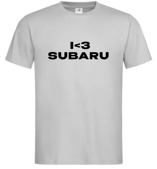 Чоловіча футболка I <3 Subaru Сірий фото