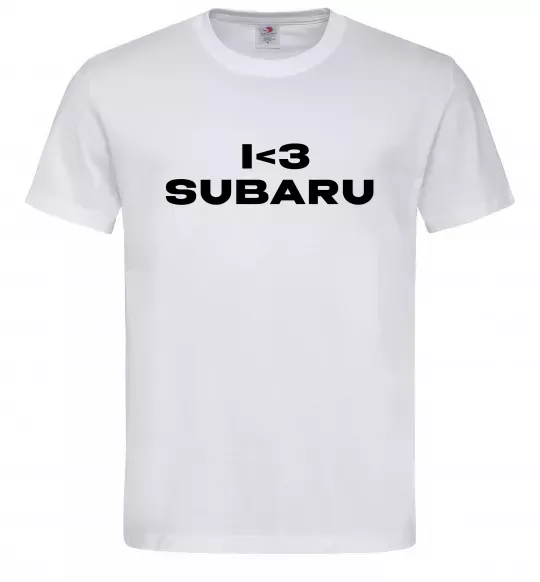 Чоловіча футболка I <3 Subaru Білий фото