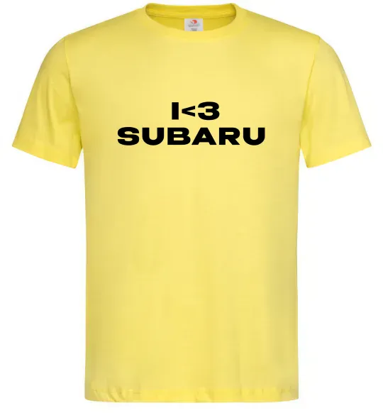 Чоловіча футболка I <3 Subaru Лимонний фото