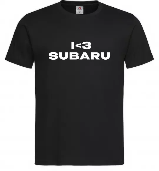 Чоловіча футболка I <3 Subaru Чорний фото