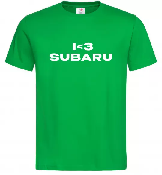 Чоловіча футболка I <3 Subaru Зелений фото