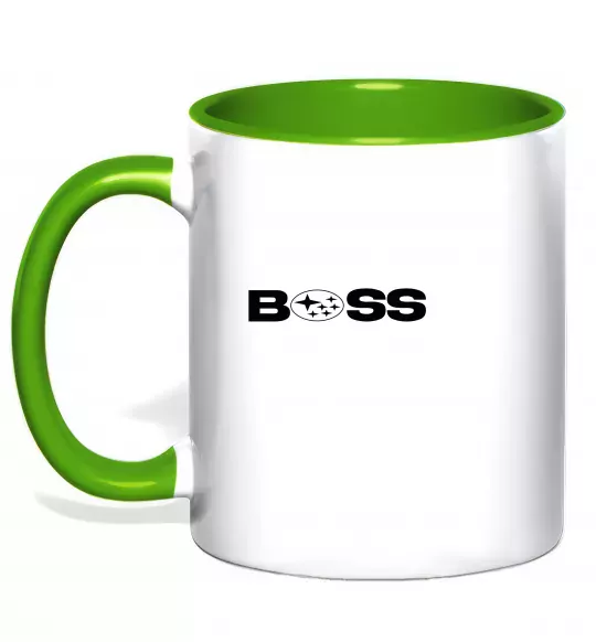 Чашка з кольоровою ручкою Subaru Boss Зелений фото