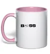 Чашка з кольоровою ручкою Subaru Boss Ніжно рожевий фото