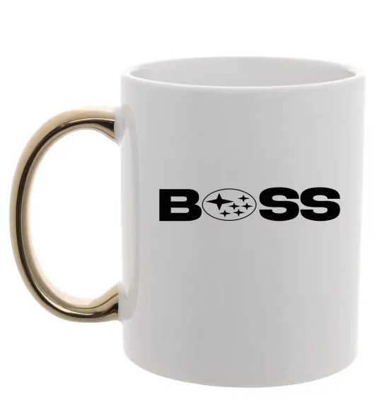 Чашка с цветной ручкой Subaru Boss Золото фото