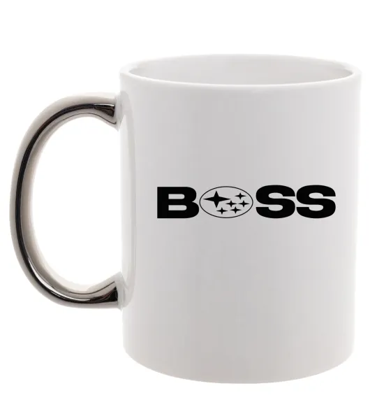 Чашка с цветной ручкой Subaru Boss Серебро фото