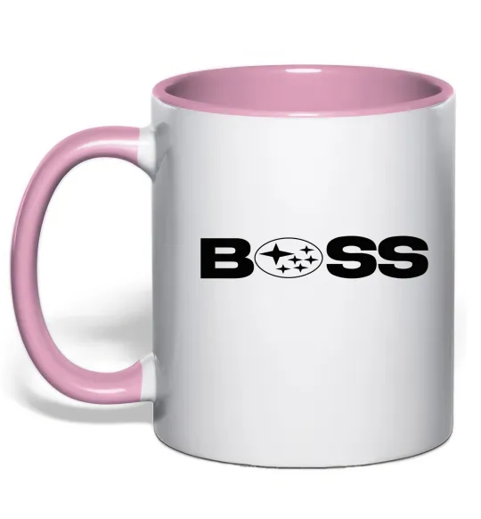 Чашка с цветной ручкой Subaru Boss Нежно розовый фото