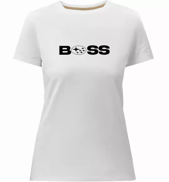 Женская премиум футболка Subaru Boss Белый фото