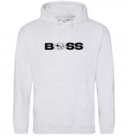 Чоловіча толстовка (худі) Subaru Boss Сірий меланж фото