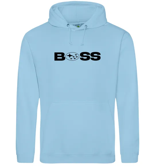 Чоловіча толстовка (худі) Subaru Boss Блакитний фото