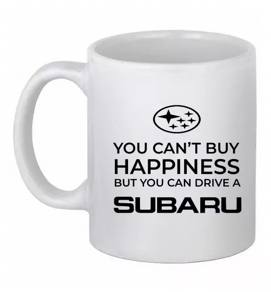 Чашка керамическая You can drive Subaru Белый фото