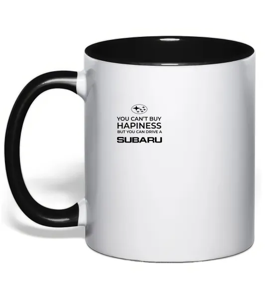 Чашка с цветной ручкой You can drive Subaru Черный фото