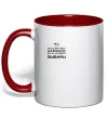 Чашка с цветной ручкой You can drive Subaru Красный фото