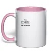 Чашка с цветной ручкой You can drive Subaru Нежно розовый фото