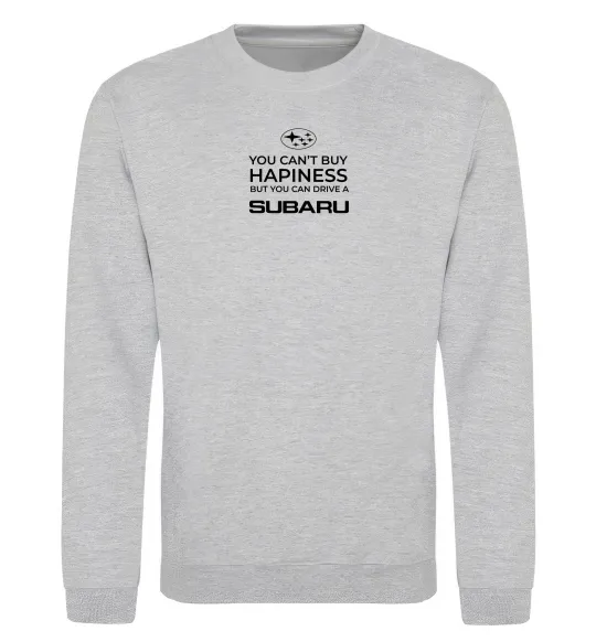 Свитшот You can drive Subaru Серый меланж фото