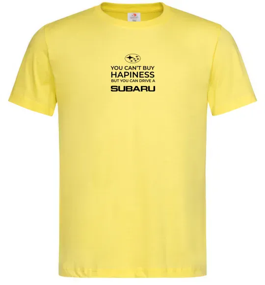 Чоловіча футболка You can drive Subaru Лимонний фото