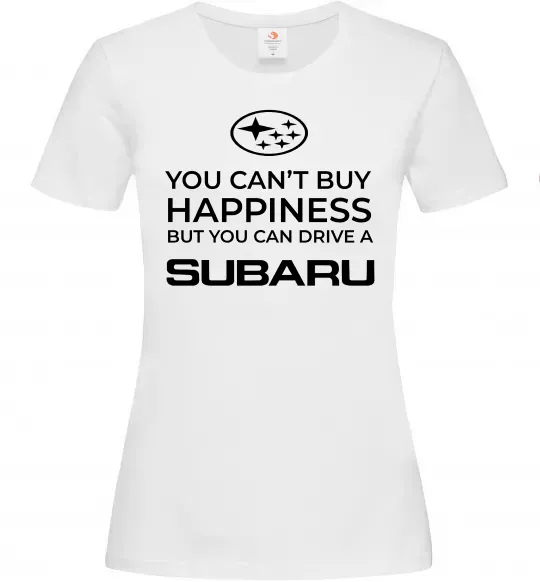 Женская футболка You can drive Subaru Белый фото