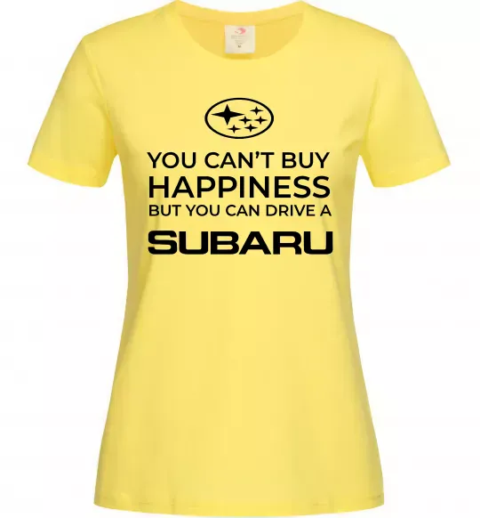 Женская футболка You can drive Subaru Лимонный фото