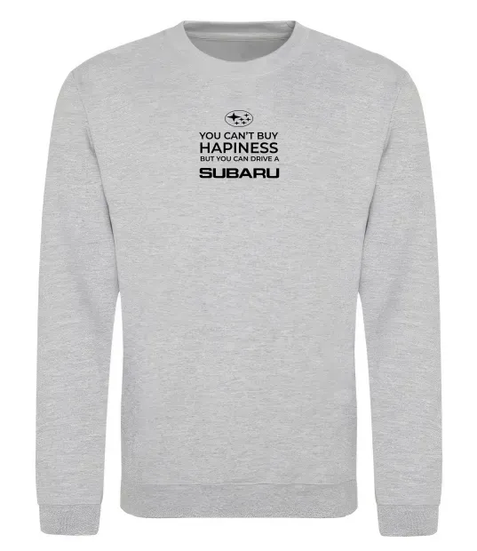 Свитшот You can drive Subaru Серый меланж фото