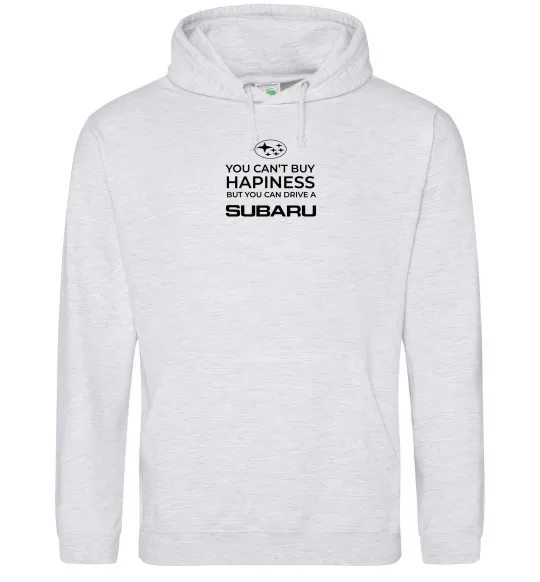 Женская толстовка (худи) You can drive Subaru Серый меланж фото