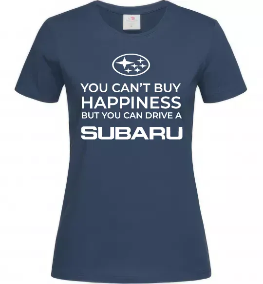 Женская футболка You can drive Subaru Темно-синий фото