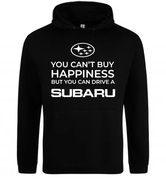 Мужская толстовка (худи) You can drive Subaru Черный фото