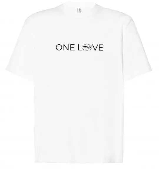Футболка Оверсайз Subaru one love Белый фото