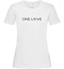 Женская футболка Subaru one love Белый фото