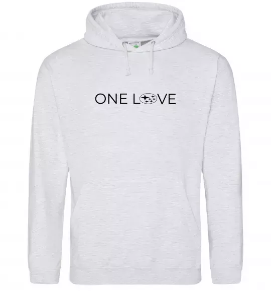 Чоловіча толстовка (худі) Subaru one love Сірий меланж фото